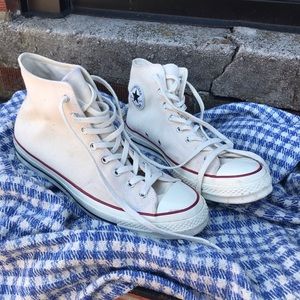 Cream Chuck Taylor Converse. High Top. Size 11.5/12